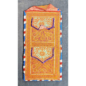 Kuchi Embroidered Pouch Wallet Afghan Handmade Beaded Purple Accent